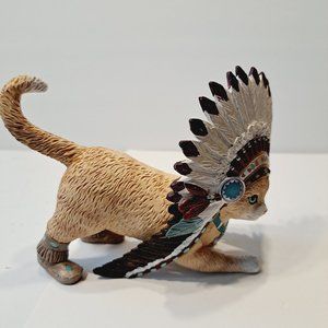Hamilton Collection Leaping Claws Feathers 'N Fur Kittens figurine